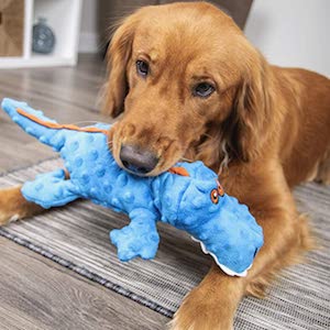 goDog Gators with Chew Guard Technology Plush Squeaker