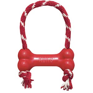 KONG Goodie Bone with Rope Puppy Toy