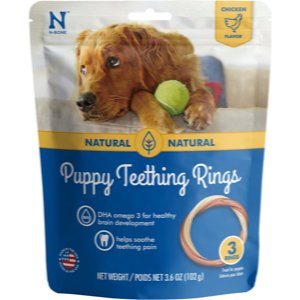 N-Bone Puppy Teething Ring Chicken Flavor Dog Treats