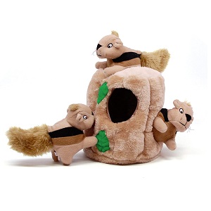 Outward Hound Hide-A-Squirrel Squeaky Puzzle Dog Toy