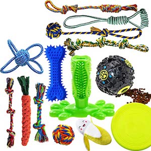 SHARLOVY Dog Chew Toys for Teething Puppies