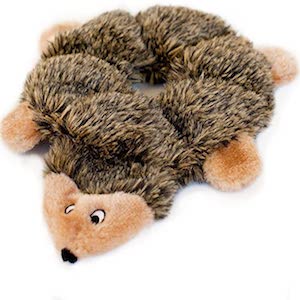 ZippyPaws Loopy Hedgehog No Stuffing Squeaky Plush Dog Toy