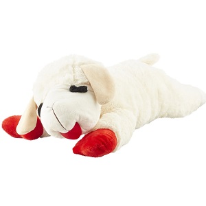 Multipet Lamb Chop Squeaky Plush Dog Toy 