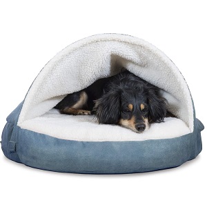 Furhaven Pet Dog Bed Orthopedic Round Cuddle Nest