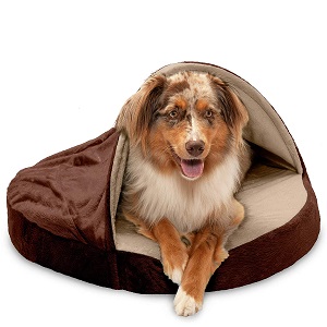 Furhaven Pet Orthopedic Round Cuddle Pet Bed