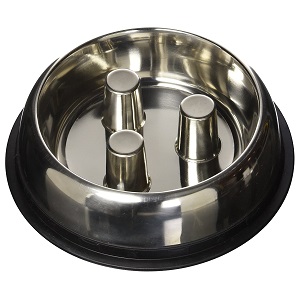 ProSelect Dog Stainless Steel Brake-Fast Slow Feed Bowl