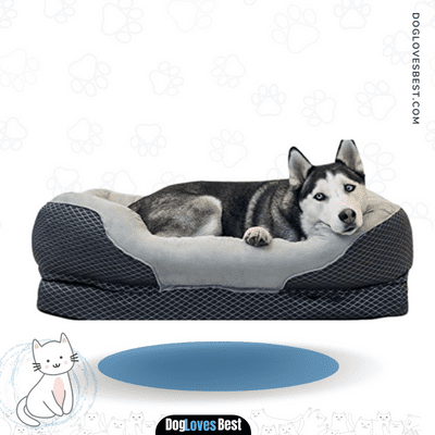 BarksBar Gray Orthopedic Dog Bed Snuggly Sleeper