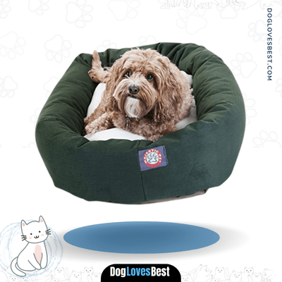 Majestic Pet Poly-Cotton Sherpa Bagel Dog Bed